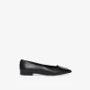 Ballerines pointues en cuir