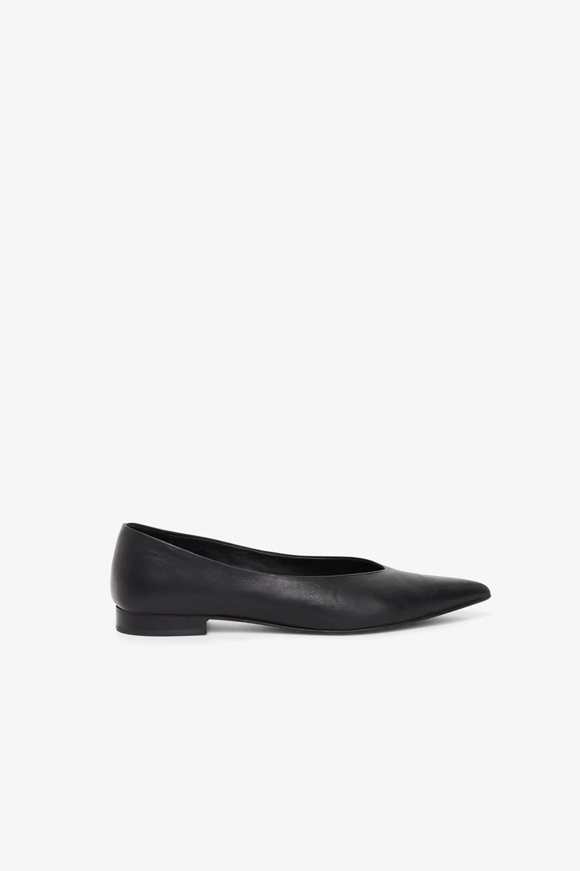 Ballerines pointues en cuir