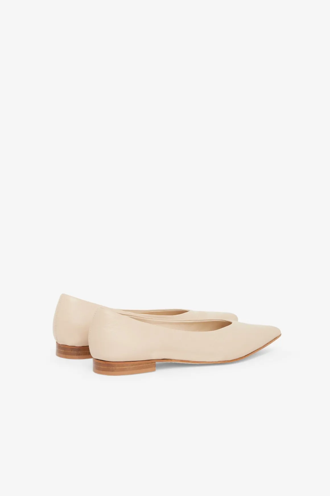 Ballerines pointues en cuir