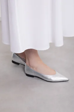 Ballerines pointues en cuir