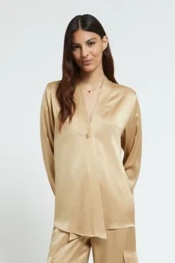 Blouse 1 bouton en viscose