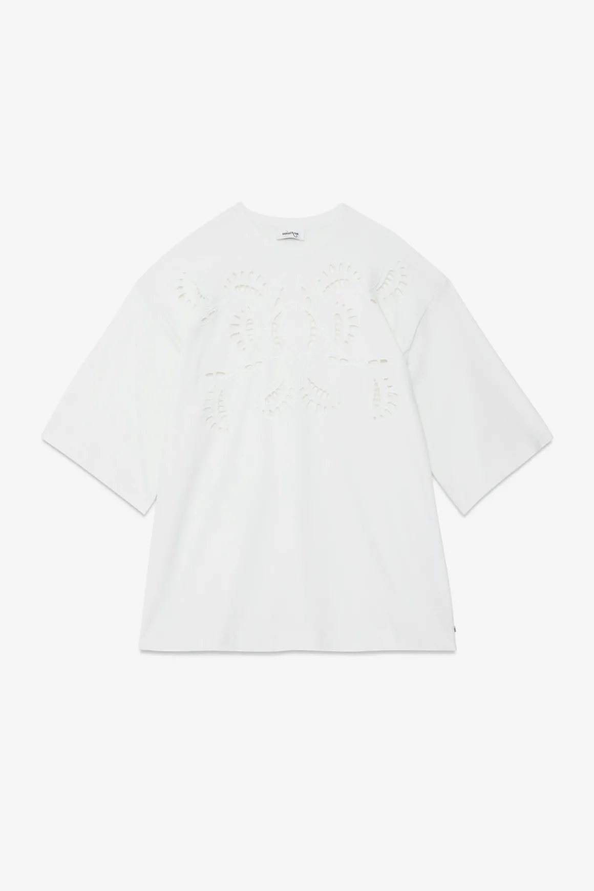 Blouse en coton avec broderie à oeillets