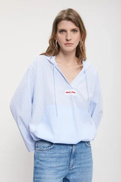 Blouse en coton avec capuche