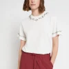 Blouse en coton avec pierres serties