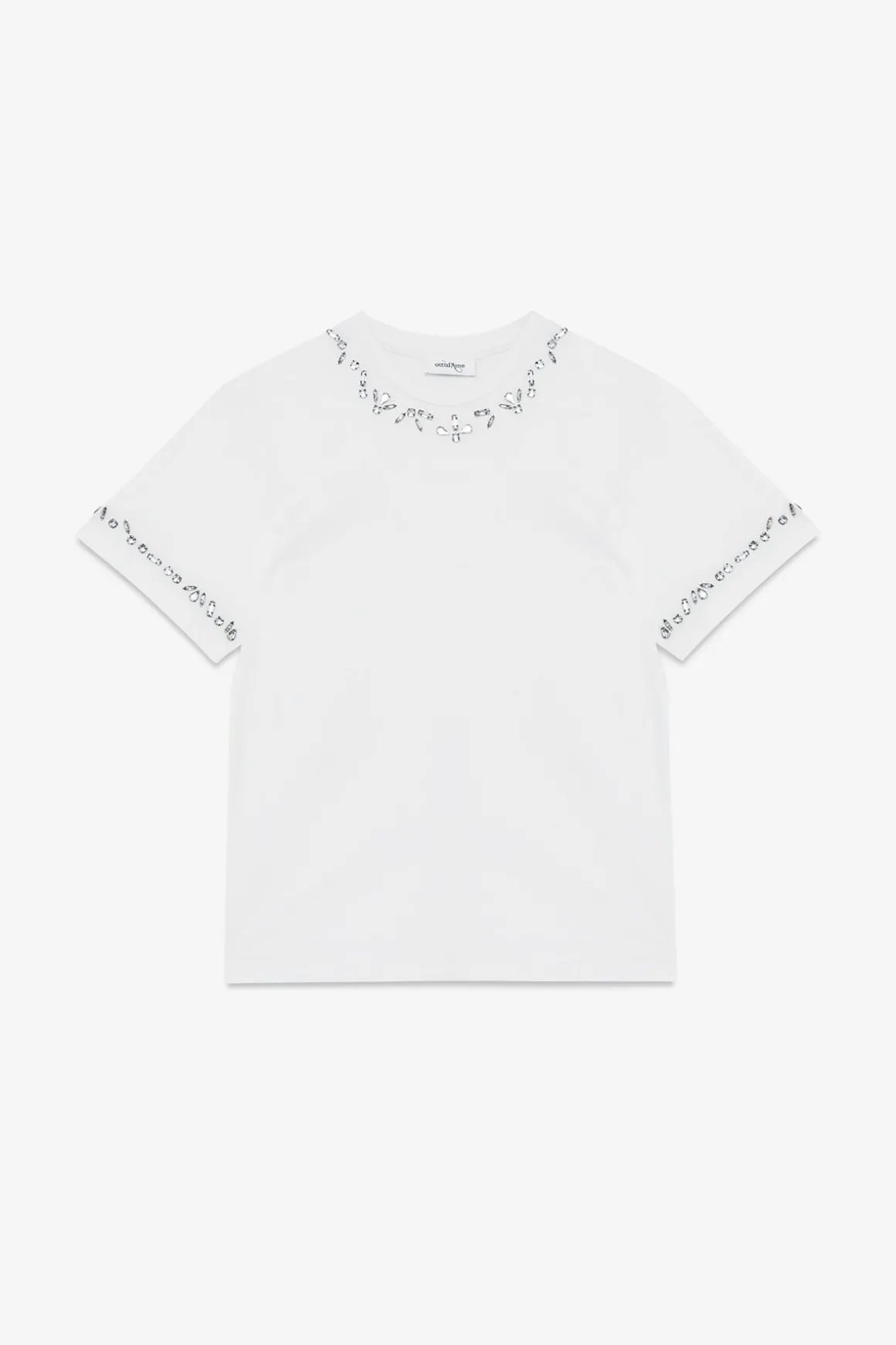 Blouse en coton avec pierres serties