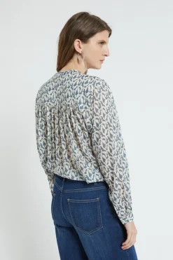 Blouse en coton imprimé