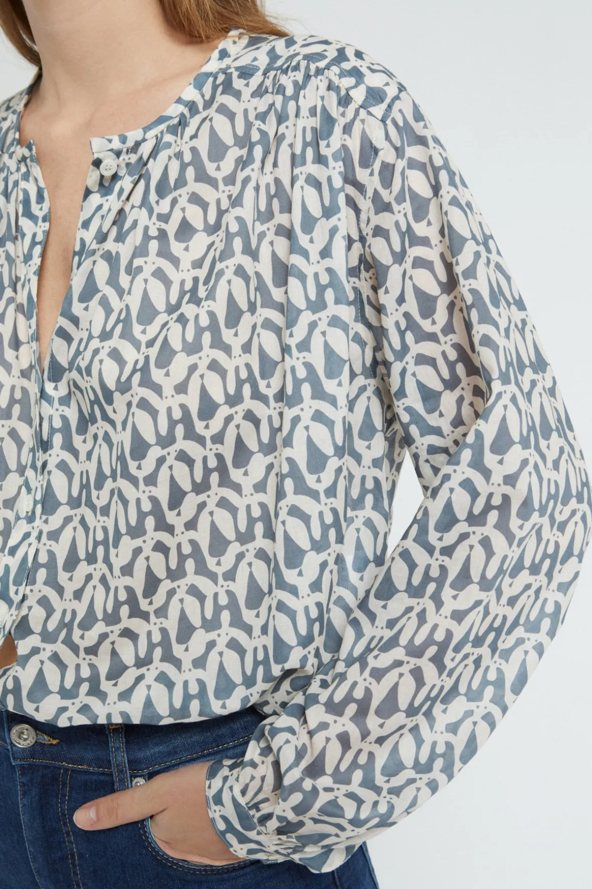 Blouse en coton imprimé