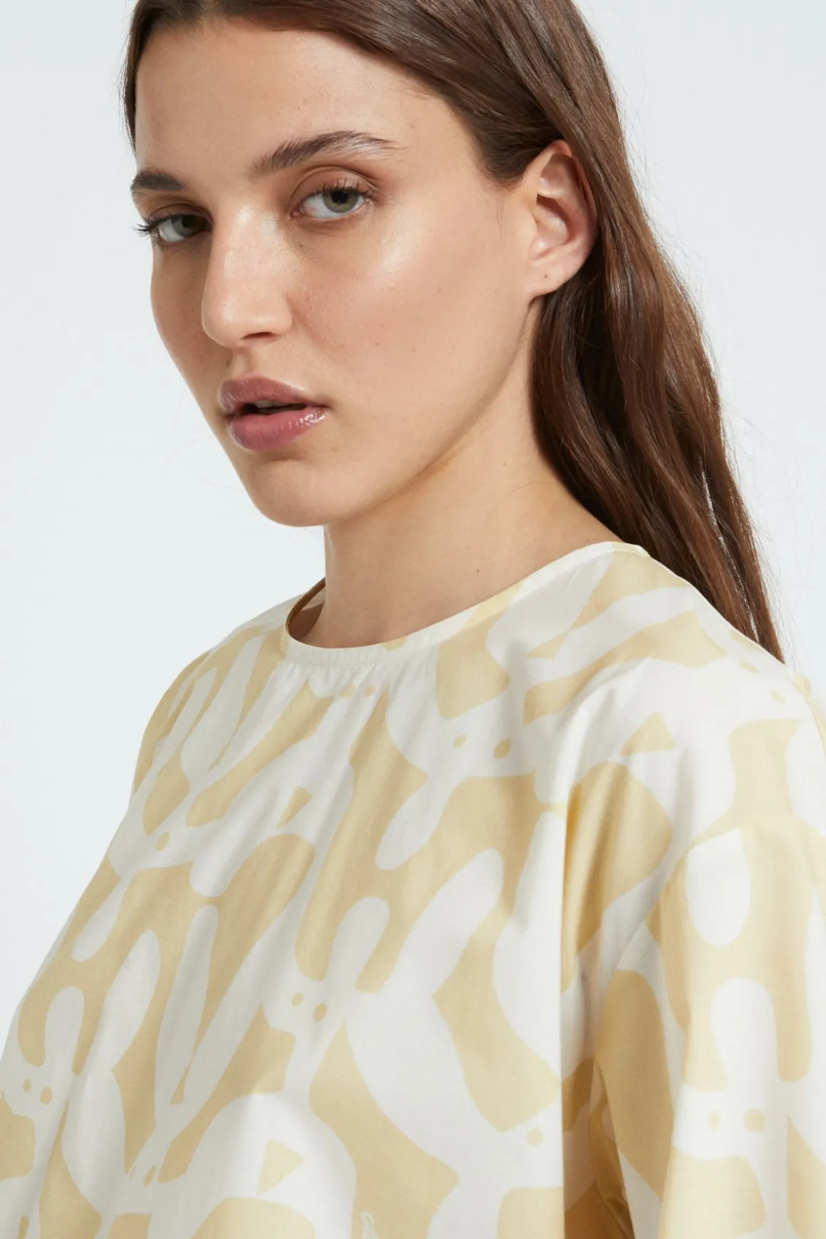 Blouse en popeline imprimée
