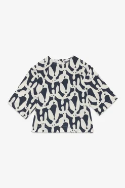 Blouse en popeline imprimée