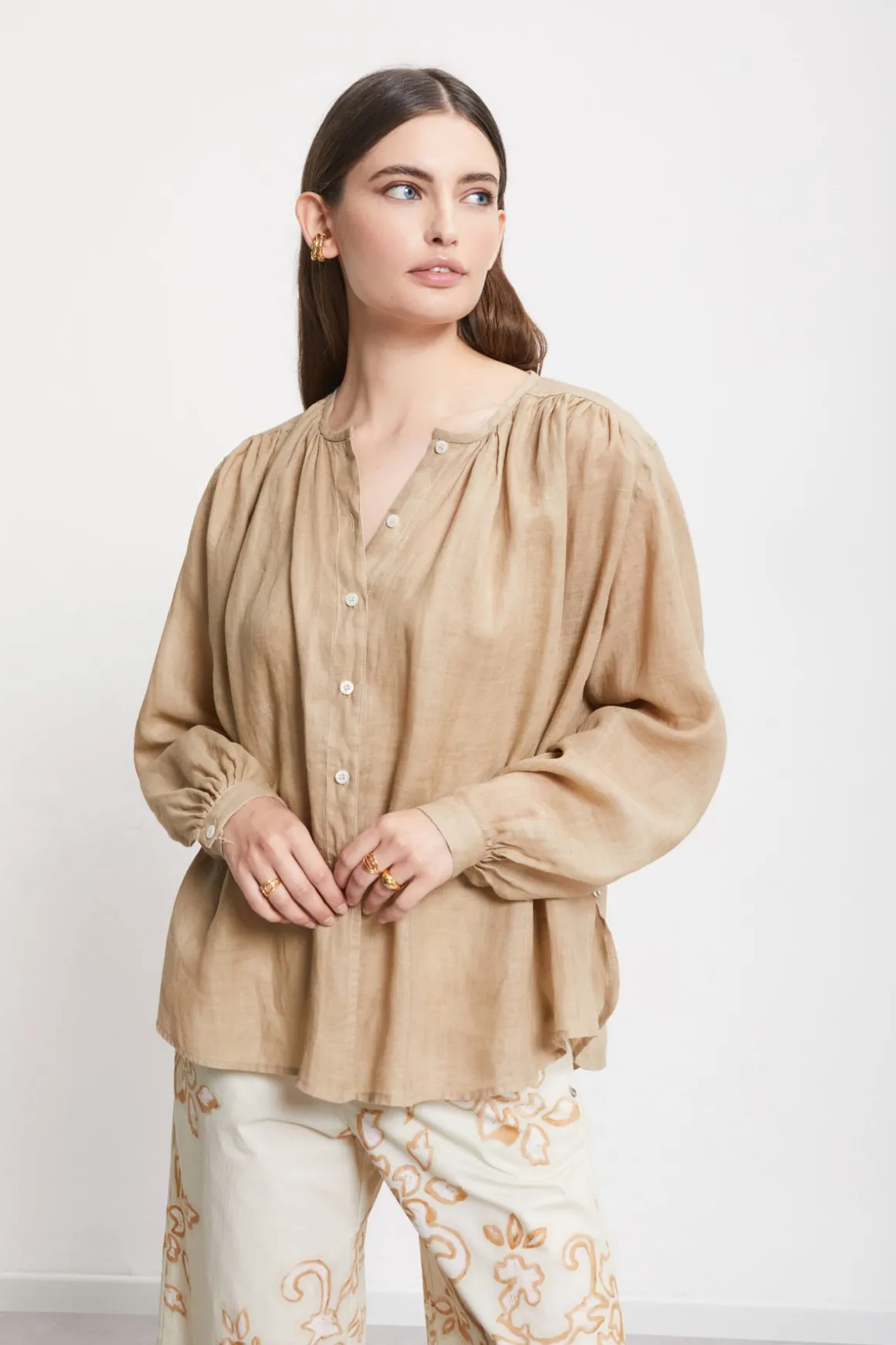 Blouse en ramie