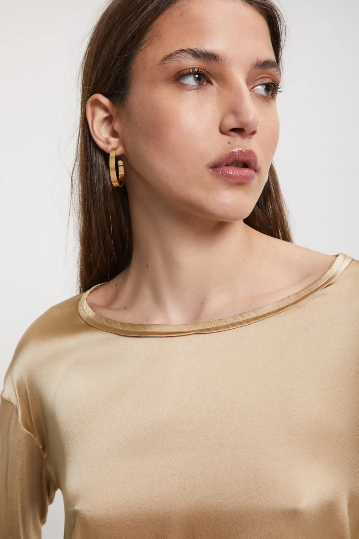 Blouse en soie et viscose