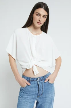 Blouse en soie mélangée
