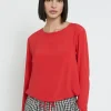 Blouse en soie mélangée