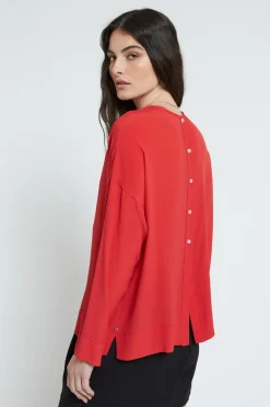 Blouse en soie mélangée