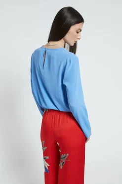 Blouse en soie mélangée