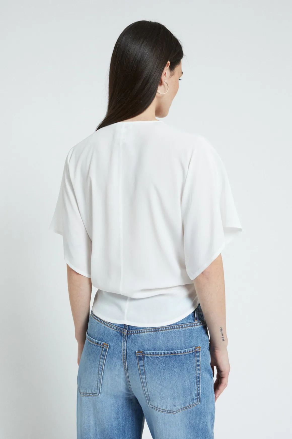 Blouse en soie mélangée