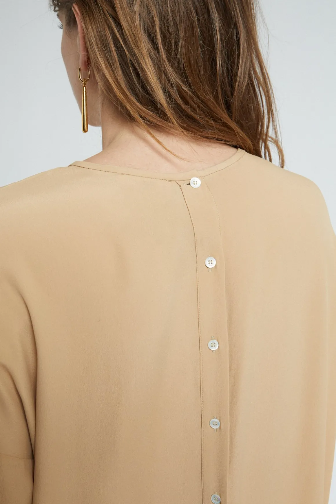 Blouse en soie mélangée