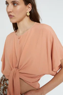 Blouse en soie mélangée