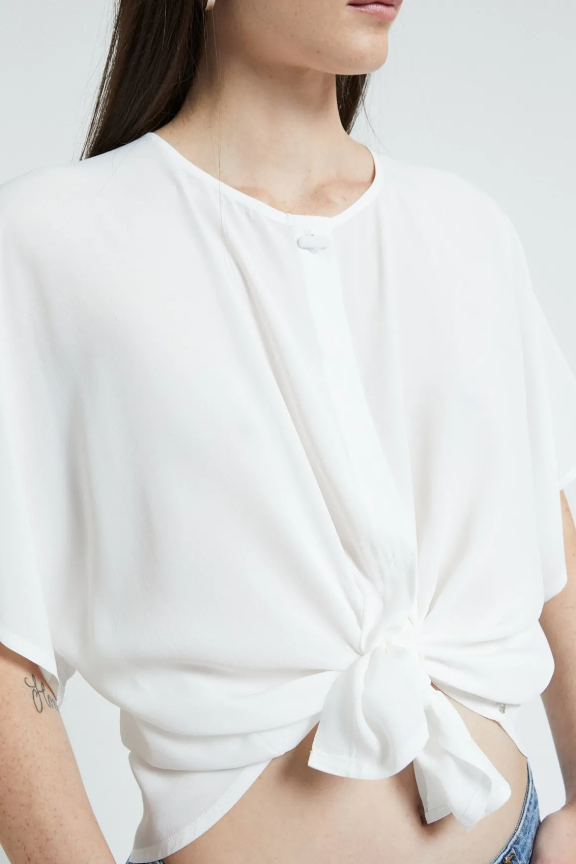 Blouse en soie mélangée