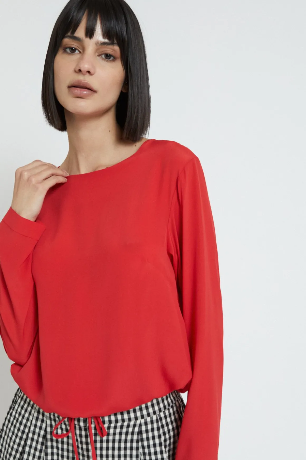 Blouse en soie mélangée