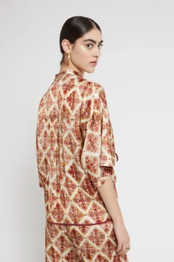 Blouse en viscose imprimée