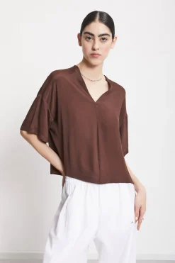 Blouse fluide avec encolure en V