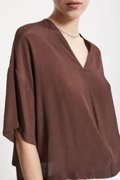 Blouse fluide avec encolure en V