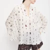 Blouse imprimée avec volants