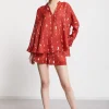 Blouse imprimée avec volants