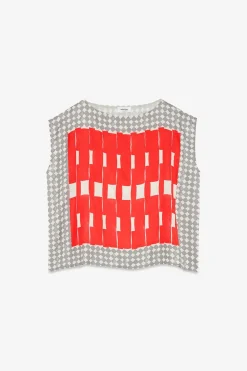 Blouse sans manches en viscose