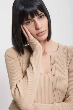 Cardigan côtelé