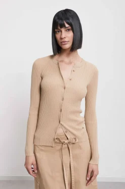 Cardigan côtelé