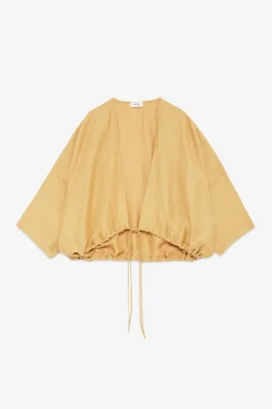 Cardigan en lin effet satin