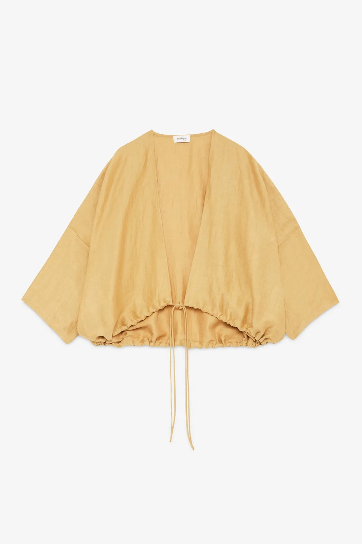 Cardigan en lin effet satin
