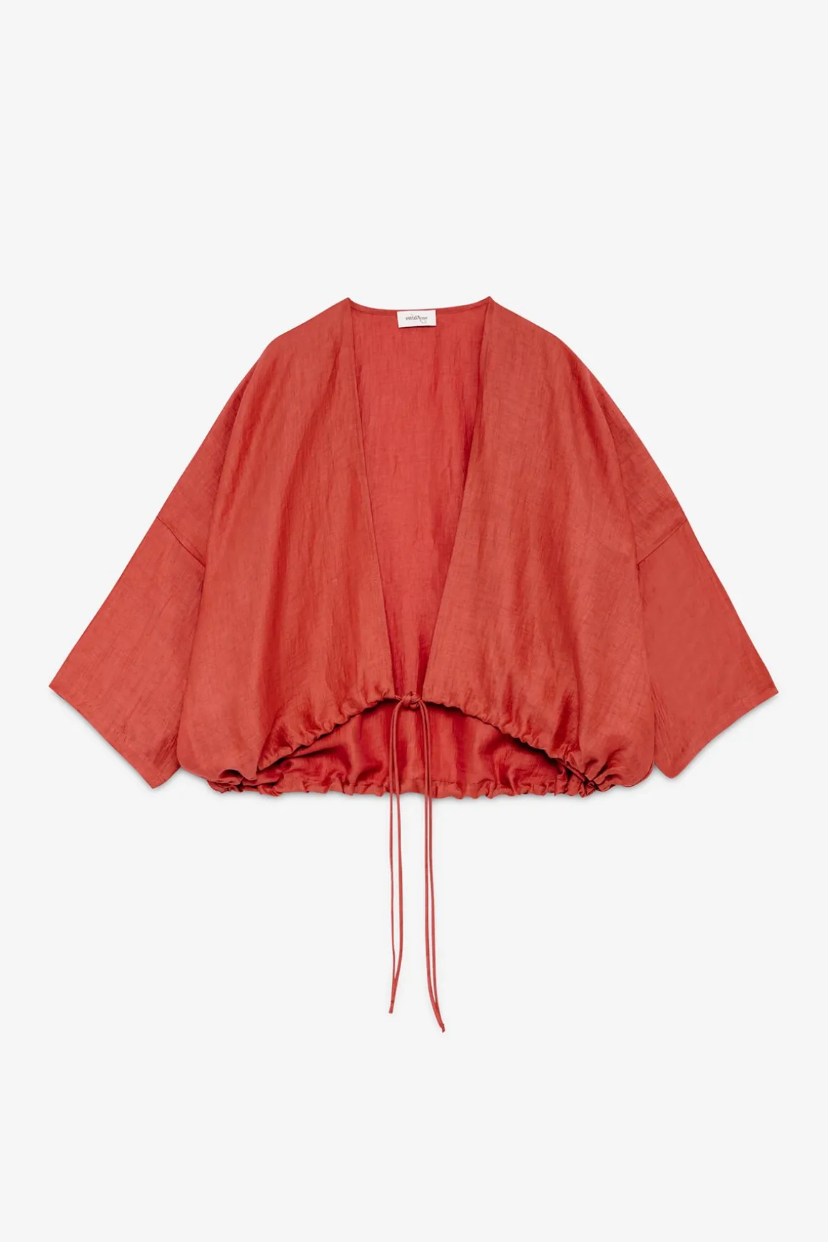 Cardigan en lin effet satin