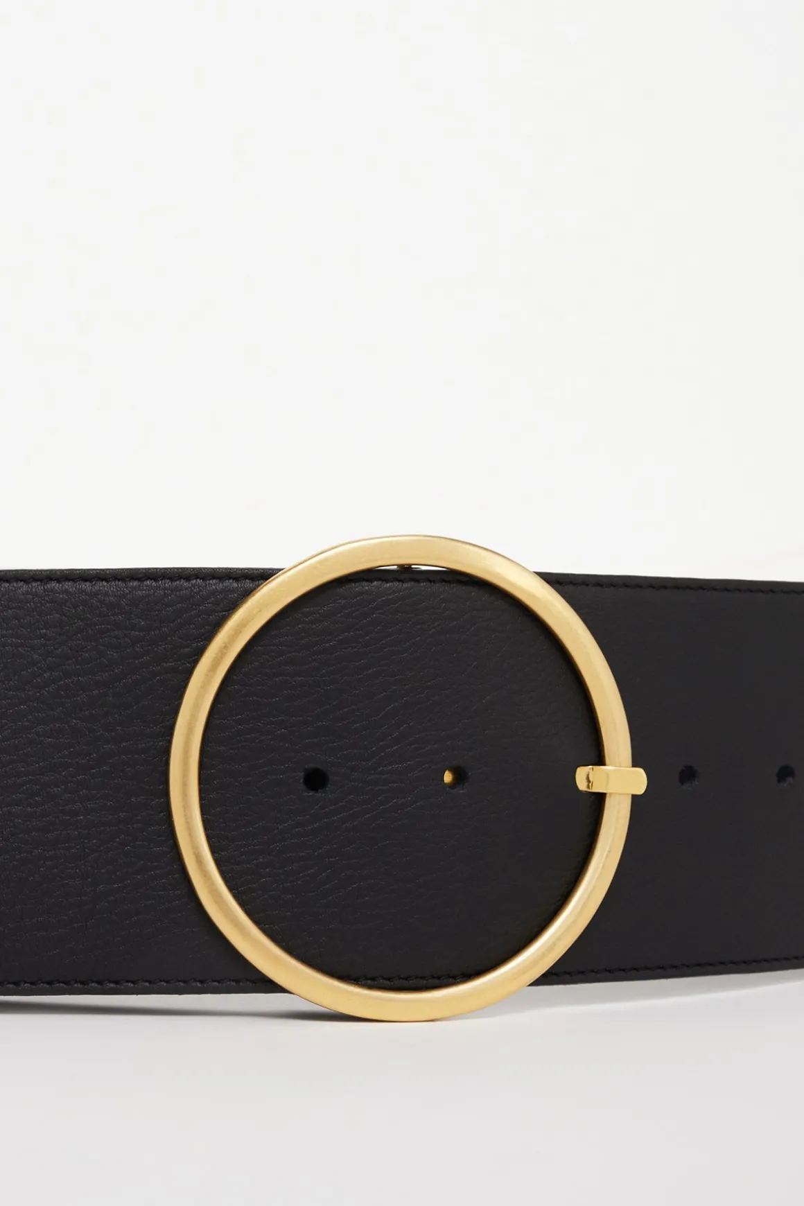 Ceinture haute en cuir avec boucle