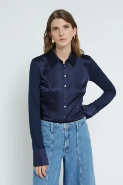 Chemisier en soie et viscose