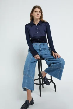 Chemisier en soie et viscose