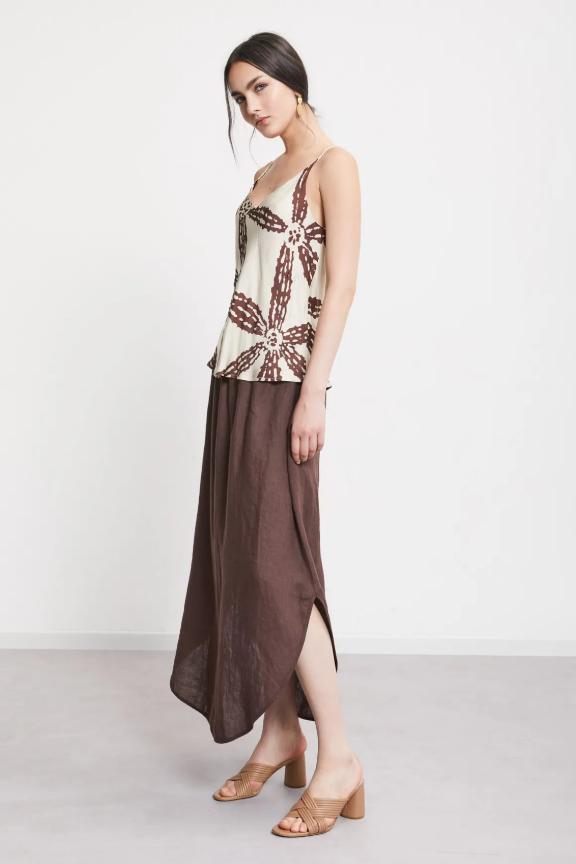Débardeur en satin de viscose