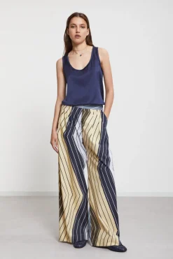 Débardeur en soie et viscose
