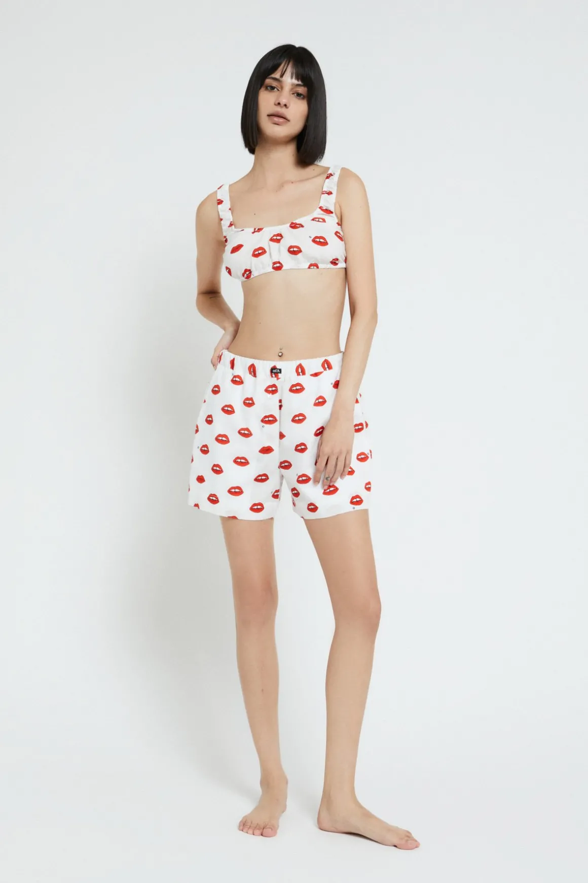 Ensemble de lingerie en coton imprimé
