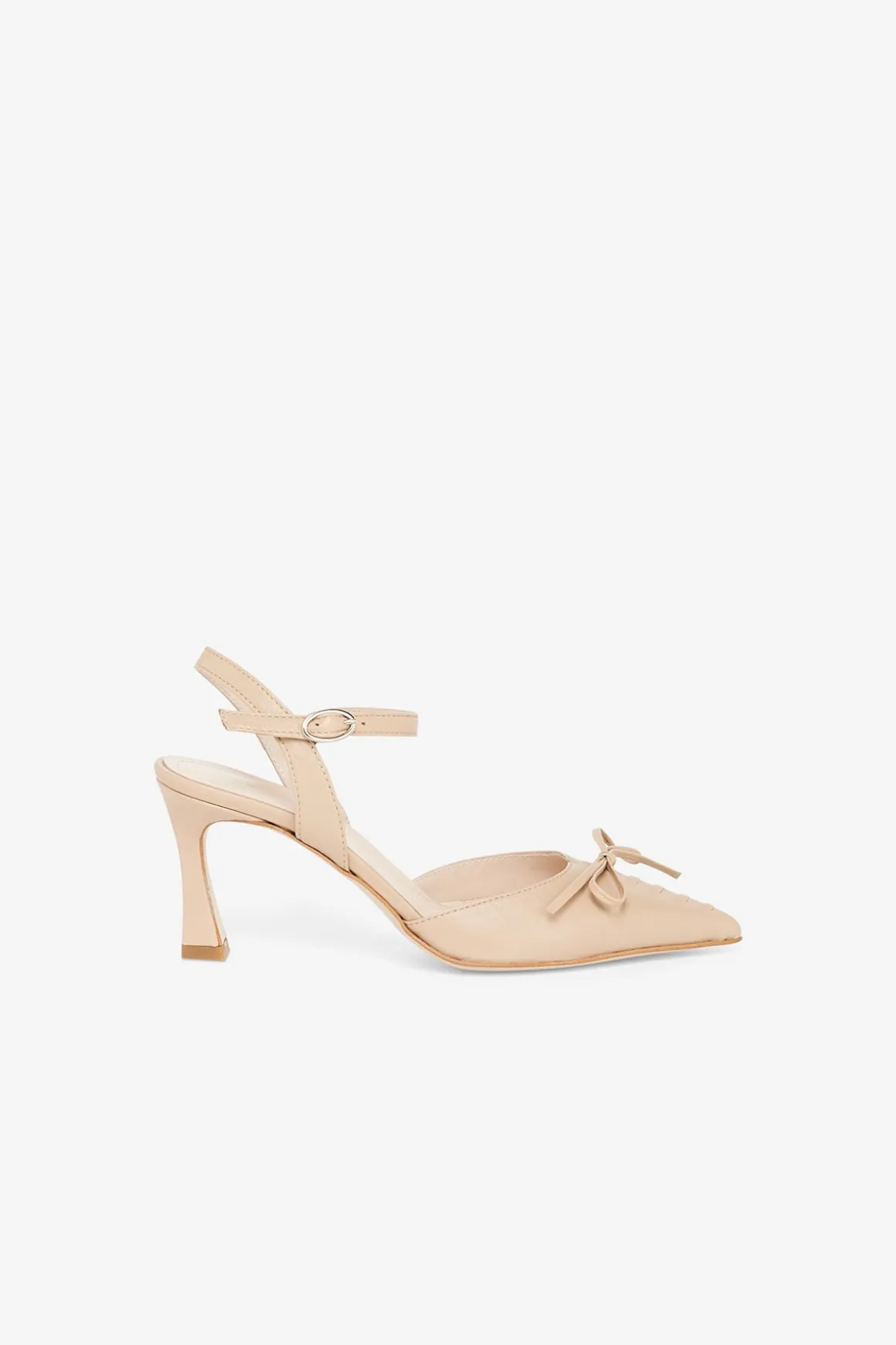 Escarpins pointus slingback en cuir
