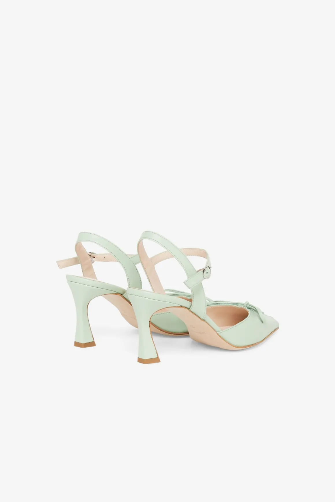 Escarpins pointus slingback en cuir