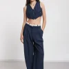 Gilet en lin tissu double