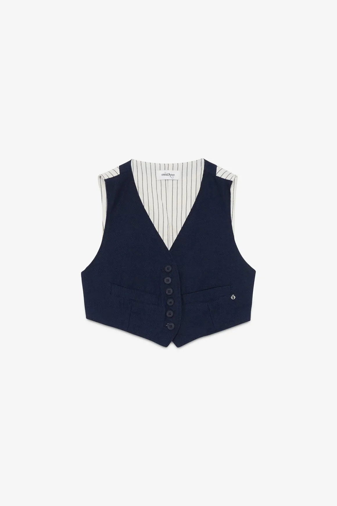 Gilet en lin tissu double