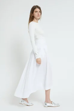 Jupe en popeline avec taille