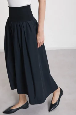 Jupe en popeline avec taille