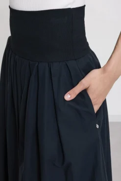 Jupe en popeline avec taille