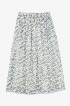 Jupe longue en coton imprimé