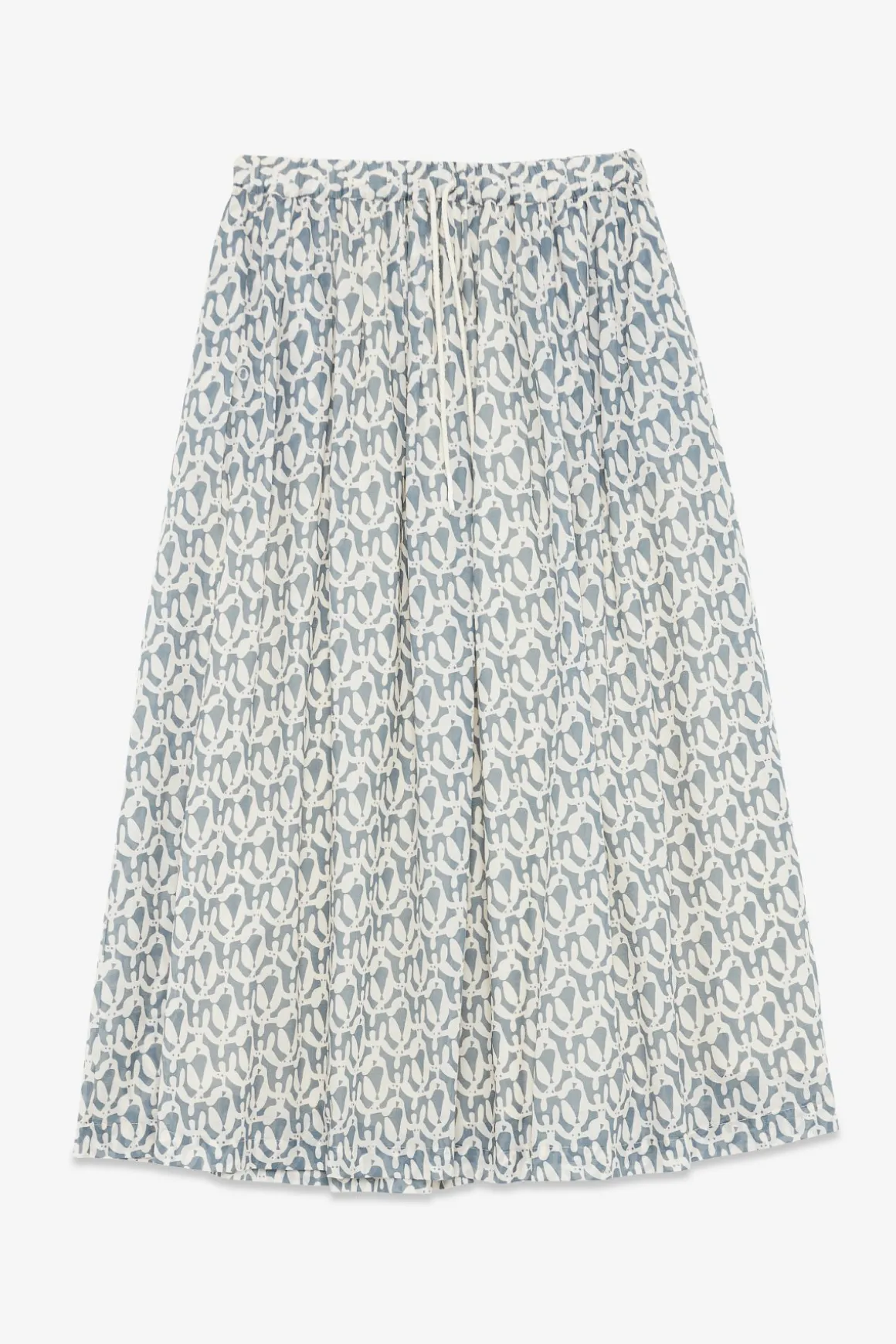 Jupe longue en coton imprimé